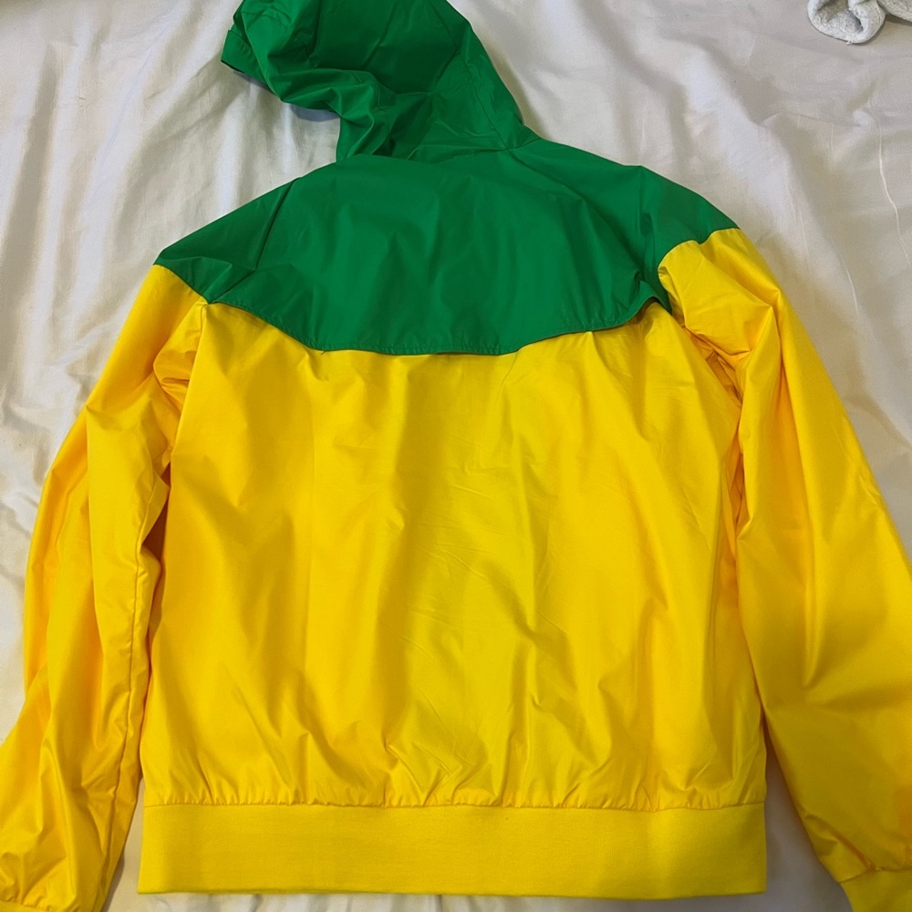 Nike Yellow and Green Brazil Hooded Windbreaker Jacket - Picture 2 of 2